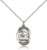 Sterling Silver St. Joshua Pendant, Lite Curb Chain, Medium Size Catholic Medal, 3/4" x 1/2"