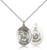 Sterling Silver St. Michael / Marines Pendant, Sterling Silver Lite Curb Chain, Medium Size Catholic Medal, 3/4" x 1/2" Sterling Silver St. Michael / Marines Pendant, Sterling Silver Lite Curb Chain, Medium Size Catholic Medal, 3/4" x 1/2"