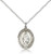 Sterling Silver Miraculous Pendant, Lite Curb Chain, Medium Size Catholic Medal, 3/4" x 1/2" Sterling Silver Miraculous Pendant, Lite Curb Chain, Medium Size Catholic Medal, 3/4" x 1/2"