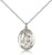 Sterling Silver St. Nicholas Pendant, Lite Curb Chain, Medium Size Catholic Medal, 3/4" x 1/2"