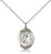 Sterling Silver St. Philip Neri Pendant, Lite Curb Chain, Medium Size Catholic Medal, 3/4" x 1/2"