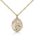 Gold Filled Our Lady of Providence Pendant, Gold Filled Lite Curb Chain, Medium Size Catholic Medal, 3/4" x 1/2"