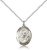 Sterling Silver St. Robert Bellarmine Pendant, Lite Curb Chain, Medium Size Catholic Medal, 3/4" x 1/2"