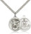 Sterling Silver St. Michael the Archangel Army Pendant, Heavy Curb Chain, 7/8" x 3/4" Sterling Silver St. Michael the Archangel Army Pendant, Heavy Curb Chain, 7/8" x 3/4"