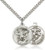 Sterling Silver St. Michael the Archangel Marine Pendant, Heavy Curb Chain, 7/8" x 3/4" Sterling Silver St. Michael the Archangel Marine Pendant, Heavy Curb Chain, 7/8" x 3/4"