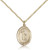 Gold Filled St. Stephen the Martyr Pendant, Gold Filled Lite Curb Chain, Medium Size Catholic Medal, 3/4" x 1/2"