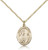 Gold Filled St. Thomas More Pendant, Gold Filled Lite Curb Chain, Medium Size Catholic Medal, 3/4" x 1/2"