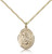 Gold Filled St. William of Rochester Pendant, Gold Filled Lite Curb Chain, Medium Size Catholic Medal, 3/4" x 1/2"