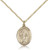 Gold Filled St. Zachary Pendant, Gold Filled Lite Curb Chain, Medium Size Catholic Medal, 3/4" x 1/2"
