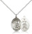 Sterling Silver Guardian Angel / Air Force Pendant, Sterling Silver Lite Curb Chain, Medium Size Catholic Medal, 3/4" x 1/2"