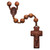 19"  Rosary with Carved 10mm Jujube Wood Beads, R3550