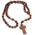 19"  Rosary with Carved 10mm Jujube Wood Beads, R3550