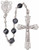 20" Chain-link Rosary with 6mm Snowflake Obsidian Beads, R1756