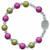 Children's Green and Pink Rainbow Rosary Bracelet with 8mm Acrylic Beads, RCB14
