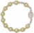 Children's Yellow Rosary Bracelet with 8mm Crystal-Cut Acrylic Beads, RCB34