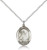 Sterling Silver St. Bridget of Sweden Pendant, Lite Curb Chain, Medium Size Catholic Medal, 3/4" x 1/2"