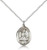 Sterling Silver St. Walburga Pendant, Lite Curb Chain, Medium Size Catholic Medal, 3/4" x 1/2"