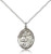 Sterling Silver Sts. Cosmas & Damian Pendant, Lite Curb Chain, Medium Size Catholic Medal, 3/4" x 1/2"