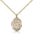 Gold Filled Maria Stein Pendant, Gold Filled Lite Curb Chain, Medium Size Catholic Medal, 3/4" x 1/2"