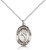 Sterling Silver St. Christopher/Martial Arts Penda, Lite Curb Chain, Medium Size Catholic Medal, 3/4" x 1/2"