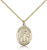 Gold Filled St. Christopher/Wrestling Pendant, GF Lite Curb Chain, Medium Size Catholic Medal, 3/4" x 1/2"