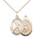 Gold Filled St. Sebastian/Football Pendant, GF Lite Curb Chain, Medium Size Catholic Medal, 3/4" x 1/2" Gold Filled St. Sebastian/Football Pendant, GF Lite Curb Chain, Medium Size Catholic Medal, 3/4" x 1/2"