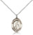 Sterling Silver St. Sebastian/Basketball Pendant, Silver Lite Curb Chain, Medium Size Catholic Medal, 3/4" x 1/2"