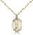 Gold Filled St. Sebastian/Lacrosse Pendant, Gold Filled Lite Curb Chain, Medium Size Catholic Medal, 3/4" x 1/2"
