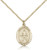 Gold Filled St. Sebastian/Field Hockey Pendant, Gold Filled Lite Curb Chain, Medium Size Catholic Medal, 3/4" x 1/2"