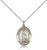 Sterling Silver Our Lady of Guadalupe Pendant, Lite Curb Chain, Medium Size Catholic Medal, 3/4" x 1/2"