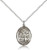Sterling Silver St. Germaine Cousin Pendant, Lite Curb Chain, Medium Size Catholic Medal, 3/4" x 1/2"