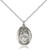 Sterling Silver Holy Family Pendant, Lite Curb Chain, Medium Size Catholic Medal, 3/4" x 1/2"
