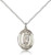Sterling Silver St. Victor of Marseilles Pendant, Lite Curb Chain, Medium Size Catholic Medal, 3/4" x 1/2"