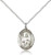Sterling Silver St. Maurus Pendant, Lite Curb Chain, Medium Size Catholic Medal, 3/4" x 1/2" Sterling Silver St. Maurus Pendant, Lite Curb Chain, Medium Size Catholic Medal, 3/4" x 1/2"