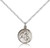 Sterling Silver St. Ann Pendant, Lite Curb Chain, 5/8" x 1/2" Sterling Silver St. Ann Pendant, Lite Curb Chain, 5/8" x 1/2"