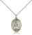 Sterling Silver St. Rachel Pendant, Lite Curb Chain, Medium Size Catholic Medal, 3/4" x 1/2"