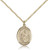 Gold Filled St. Aaron Pendant, Gold Filled Lite Curb Chain, Medium Size Catholic Medal, 3/4" x 1/2"