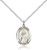 Sterling Silver St. Samuel Pendant, Lite Curb Chain, Medium Size Catholic Medal, 3/4" x 1/2"