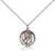 Sterling Silver St. Christopher Pendant, Lite Curb Chain, 5/8" x 1/2"