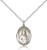 Sterling Silver St. Wenceslaus Pendant, Lite Curb Chain, Medium Size Catholic Medal, 3/4" x 1/2" Sterling Silver St. Wenceslaus Pendant, Lite Curb Chain, Medium Size Catholic Medal, 3/4" x 1/2"