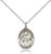 Sterling Silver St. Gabriel Possenti Pendant, Lite Curb Chain, Medium Size Catholic Medal, 3/4" x 1/2"
