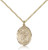 Gold Filled St. Peter Nolasco Pendant, Gold Filled Lite Curb Chain, Medium Size Catholic Medal, 3/4" x 1/2"