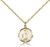 Gold Filled St. Jude Pendant, Gold Filled Lite Curb Chain, 5/8" x 1/2"