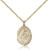 Gold Filled St. Thomas of Villanova Pendant, Gold Filled Lite Curb Chain, Medium Size Catholic Medal, 3/4" x 1/2"
