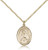 Gold Filled St. Olivia Pendant, Gold Plate Lite Curb Chain, Medium Size Catholic Medal, 3/4" x 1/2"