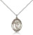 Sterling Silver St. Paul of the Cross Pendant, Lite Curb Chain, Medium Size Catholic Medal, 3/4" x 1/2"
