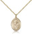 Gold Filled St. Kenneth Pendant, Gold Filled Lite Curb Chain, Medium Size Catholic Medal, 3/4" x 1/2"