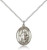 Sterling Silver St. Clement Pendant, Lite Curb Chain, Medium Size Catholic Medal, 3/4" x 1/2"