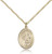 Gold Filled St. Joachim Pendant, Gold Filled Lite Curb Chain, Medium Size Catholic Medal, 3/4" x 1/2"
