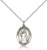 Sterling Silver St. John of Capistrano Pendant, Lite Curb Chain, Medium Size Catholic Medal, 3/4" x 1/2"